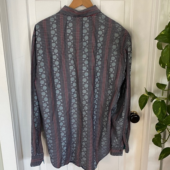 Robert Graham Black and Red Striped Dress Shirt - Picture 5 of 14